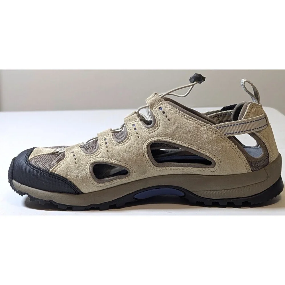 Lands End Mens 11D Sand Hiking Trail Water Sandals Closed Toe Shoes 191510 EUC